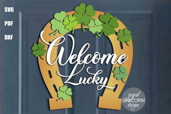 3D SVG Horseshoe Sign: St. Patricks Shapes