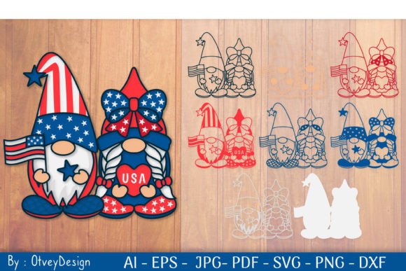 4th of July Gnome Patriotic Layered 3D SVG Review