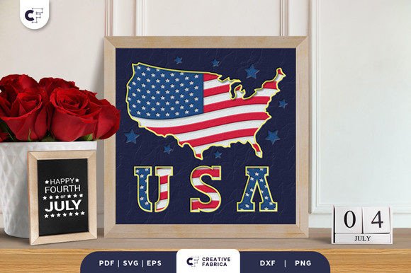 American Flag Shadow Box Paper Cut SVG Review