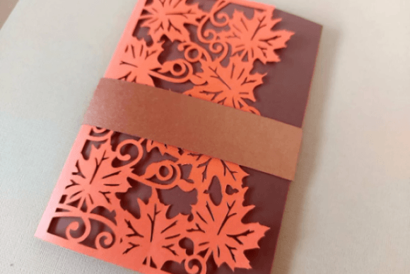 Autumn Wedding Tri Fold Pocket Card: 3D SVG Review