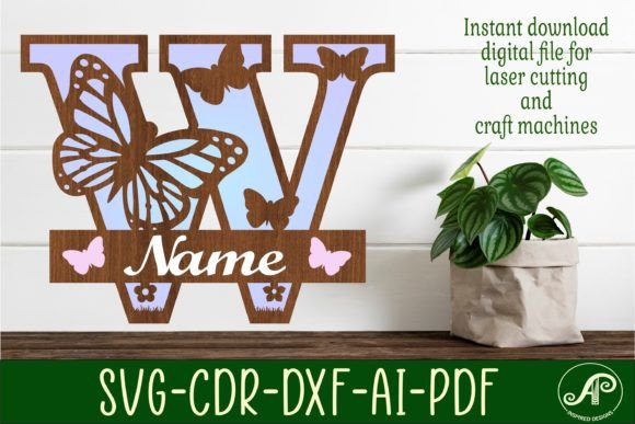Butterfly Capital Monogram W: 3D SVG Shapes Review