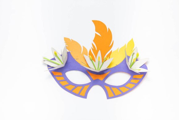 Carnival Mask 3D SVG for Mardi Gras Design