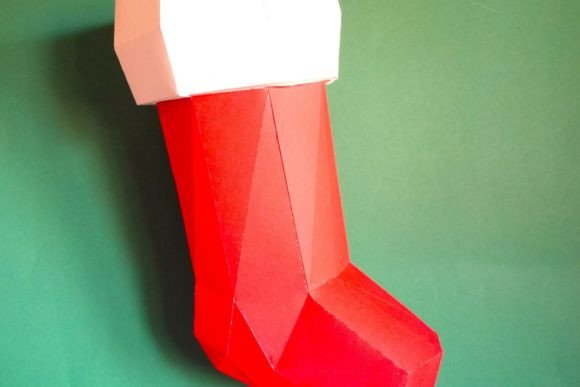 Christmas Stocking 3D SVG for Holiday Content