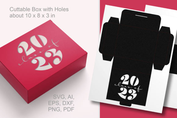 Class of 2023 Rectangular Box Template: A 3D SVG Review