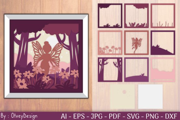 Fairy in the Garden Shadow Box: 3D SVG Review