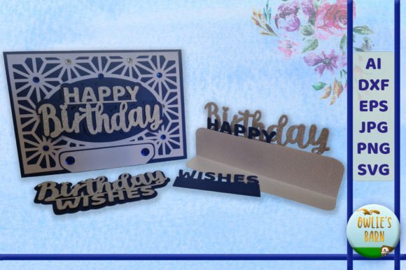 Layered Birthday Card 3D SVG for Birthdays