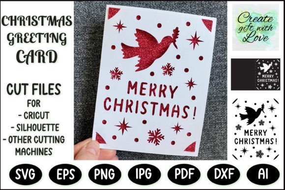 Merry Christmas Card 3D SVG Template Review