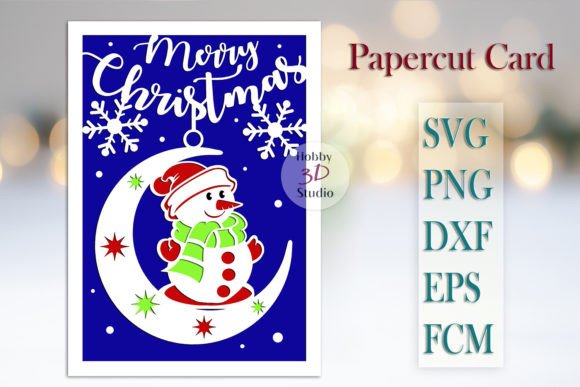 Merry Christmas Card Paper Cut Templates: 3D SVG Review
