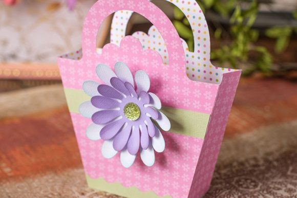 Mini Daisy Tote Bag: 3D SVG for Mother's Day