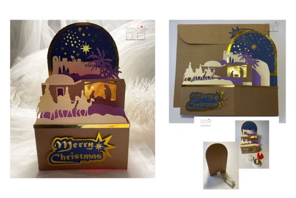 Nativity Scene 3D SVG for Christmas Branding