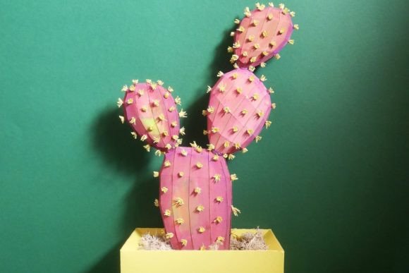 Prickly Pear Cactus 3D SVG for Cacti And Succulents