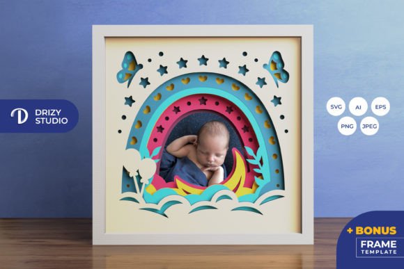 Review: Baby Shower Photo Frame Shadow Box 3D SVG