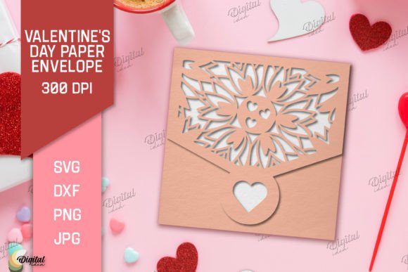 Valentine’s 3D SVG Envelope for Shapes